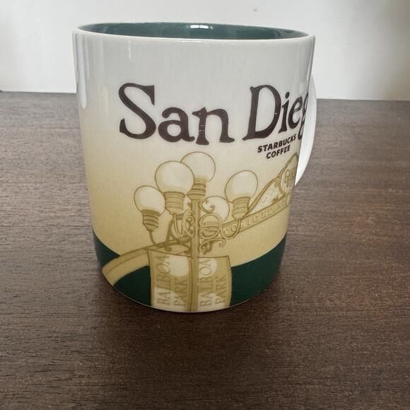 Starbucks Coffee Collectors Series San Diego Mug Cup 16 oz 2012 Beach Gaslamp - Picture 2 of 11